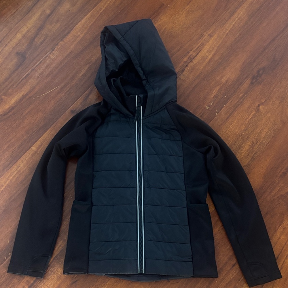 Athleta Kids Black Hooded Jacket